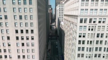 Chicago Illinois ABD hava aracı görüntüsü Chicago Downtown gökdeleni. Yüksek kalite 4k görüntü