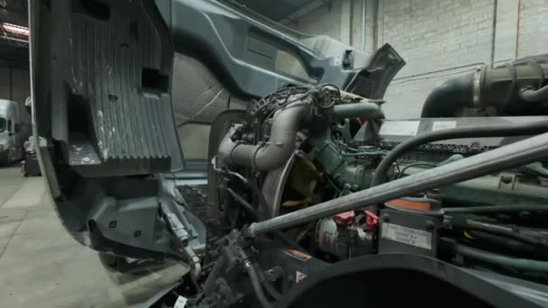 Truck Workshop Garage Repairs High Quality Footage — Stock Video