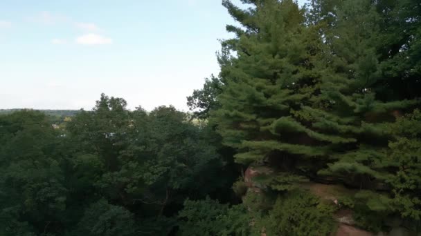 Luftdrone Skud Sulten Rock State Park Høj Kvalitet Optagelser – Stock-video
