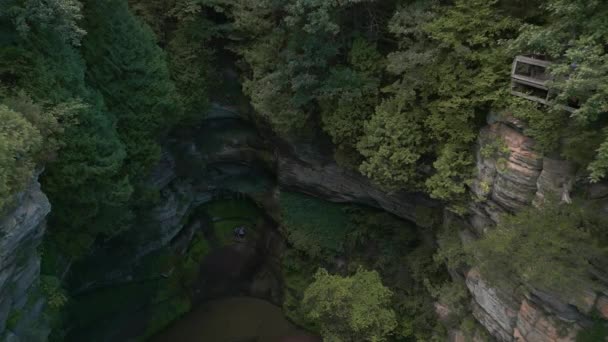 Strzał Drona Głodnego Parku Stanowego Rock Wysokiej Jakości Materiał — Wideo stockowe