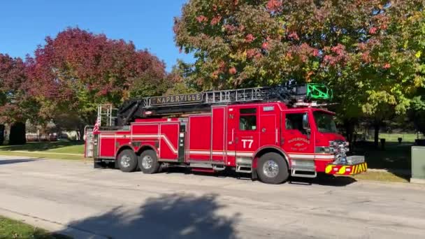 Firetruck Responds House Call Federal Heights Suburbs High Quality Footage — Stok Video
