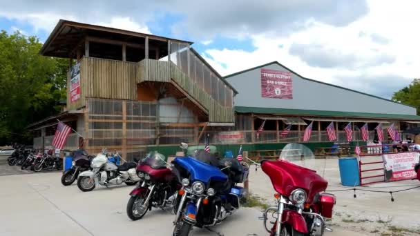 Bar Motocicleta Fuera Lakefront Cervecería Naperville Estados Unidos Agosto 2022 — Vídeos de Stock