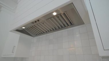 Modern Lüks Mutfak İç Tasarımı, Mutfak Kaputu. Yüksek kalite 4k görüntü