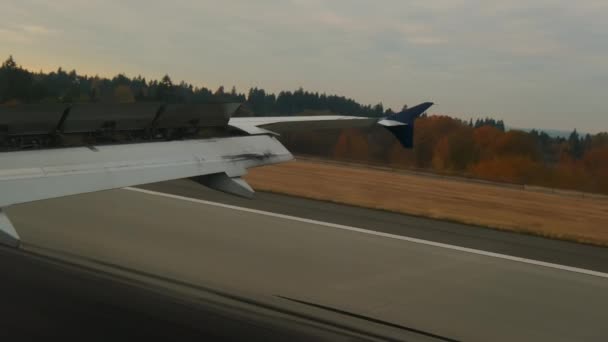 Avião Pousa Aeroporto Internacional Seattle Tacoma Imagens Alta Qualidade — Vídeo de Stock