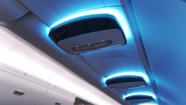 机上的乘客都坐在飞机上 高质量的4K镜头 — 图库视频影像