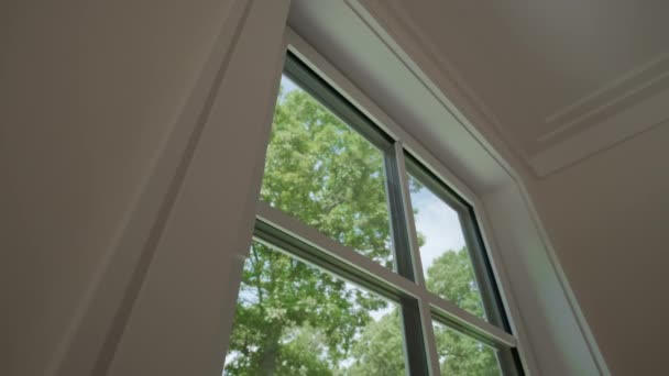 Janela Casa Está Aberta Para Ventilação Imagens Alta Qualidade — Vídeo de Stock