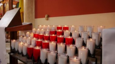 Light flickered and the candles guttered out,. High quality 4k footage