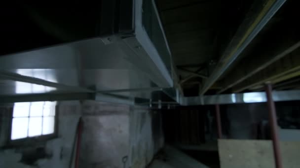 Mounted Hvac System Air Conditioner Return Home Move Camera Shot — Αρχείο Βίντεο