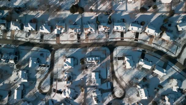 Панорамний Вигляд Зимового Міста Напервіль Приватним Сектором Кадри Високої Якості — стокове відео