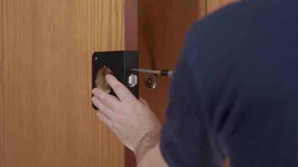 Repair Broken Doors Replacement Door Handles High Quality Footage — Wideo stockowe