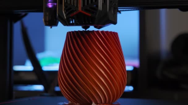 Printer Working Fused Deposition Modeling Plastic High Quality Footage — Stok video