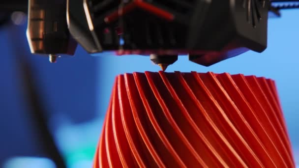 Printer Working Fused Deposition Modeling Plastic High Quality Footage — Vídeo de stock