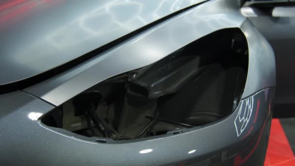 Car Headlights Stolen Headlight Repair High Quality Footage — Stock Video