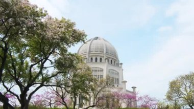 Chicago Beyaz Tapınak Tapınağı 'nın hava görüntüsü. Yüksek kalite 4k görüntü