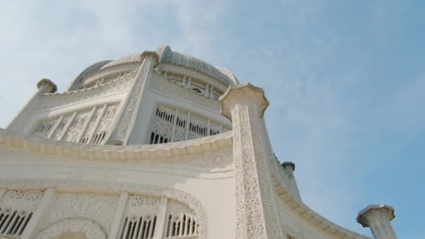 Elementos Filmados Chicago White Temple House Worship Imagens Alta Qualidade — Vídeo de Stock