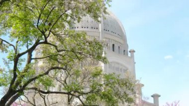 Chicago Beyaz Tapınak Tapınağı 'nın hava görüntüsü. Yüksek kalite 4k görüntü