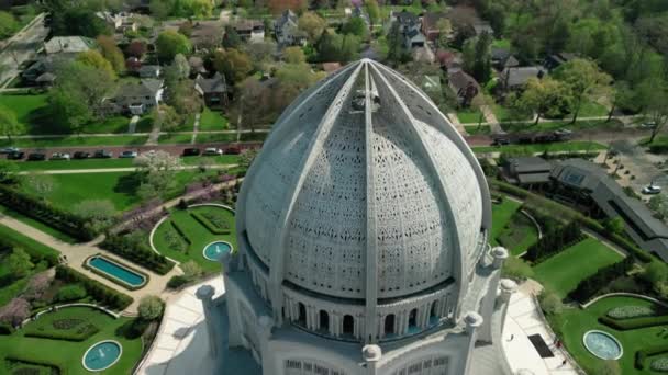 Flygfoto Chicagos Vita Tempelhus Högkvalitativ Film — Stockvideo