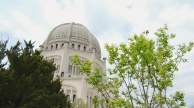 Chicago Beyaz Tapınak Tapınağı 'nın hava görüntüsü. Yüksek kalite 4k görüntü