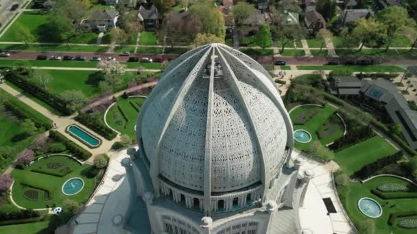 Flygfoto Chicagos Vita Tempelhus Högkvalitativ Film — Stockvideo