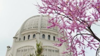 Chicago Beyaz Tapınak Tapınağı 'nın hava görüntüsü. Yüksek kalite 4k görüntü