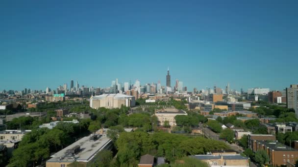 Chicago Illinois Abd Hava Aracı Görüntüsü Chicago Downtown Gökdeleni Yüksek — Stok video