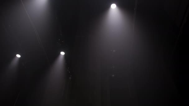 Profesjonalne Urządzenia Oświetleniowe Sprzęt Oświetleniowy Teatrze Przesuń Kamerę Wysokiej Jakości — Wideo stockowe