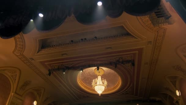Elegante Teatro Classico Con Stage Chicago Usa Maggio 2023 Filmati — Video Stock