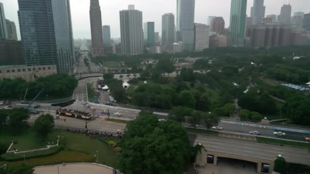 Chicago Sokak Yarışı Hafta Sonu Chicago Hava Görüntüsü Abd Temmuz — Stok video