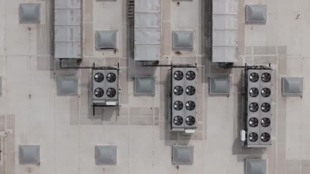 Велика Промислова Система Кондиціонування Повітря Даху Високоякісні Кадри — стокове відео