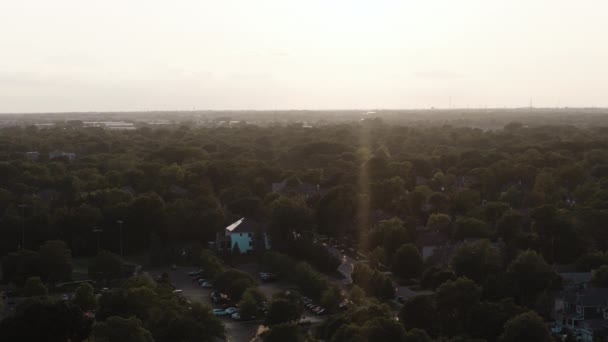 Αεροφωτογραφία Του Κέντρου Της Πόλης Naperville Ηπα Υψηλής Ποιότητας Πλάνα — Αρχείο Βίντεο