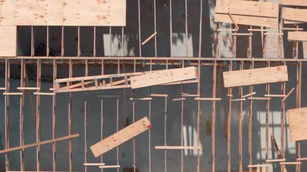 Елемент Будинку Сімейного Будівництва Будівництво Будинку Флорида Над Повітряним Пострілом — стокове відео