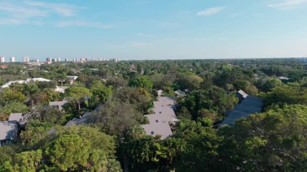 Αεροφωτογραφία Του Homes Στη Νάπολη Στη Φλόριντα Αριστοκρατικές Γειτονιές Υψηλής — Αρχείο Βίντεο
