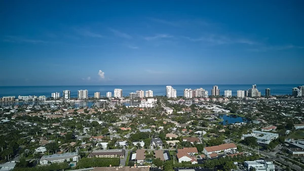 Légi Felvétel Otthonokról Nápolyban Floridában Egy Széleskörű Ingatlanfotó Kiváló Minőségű — Stock Fotó