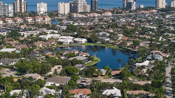 Napoli Deki Evlerin Hava Görüntüsü Florida Gayrimenkul Fotoğrafı Yüksek Kalite Stok Resim
