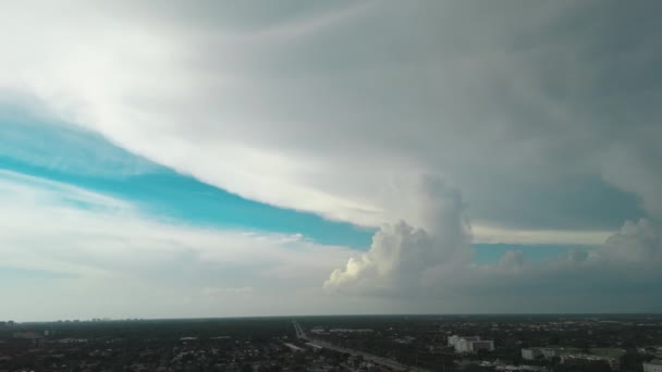 Nubes Tropicales Tormenta Durante Día Formación Frente Tormenta Vista Aérea — Vídeo de stock