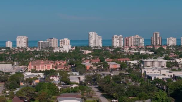 Havadan Zum Çekimi Napoli Nin Banliyösü Florida Daki Mahalleler Gayrimenkul — Stok video