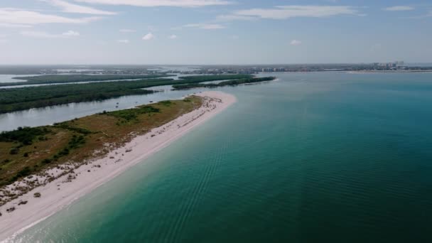 Luchtopname Van San Marco Island Keewaydin Island Beach Overdag Florida — Stockvideo