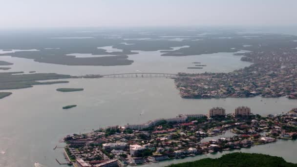 Het San Marco Eiland Met Overdag Residentiële Herenhuizen Florida Usa — Stockvideo