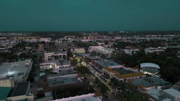 Innenstadt Naples Florida City Abendzeit Hochwertiges Filmmaterial — Stockvideo