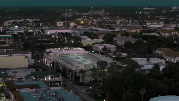 Napoli Florida Nın Şehir Merkezinde Akşam Vakti Geniş Açı Yüksek — Stok video