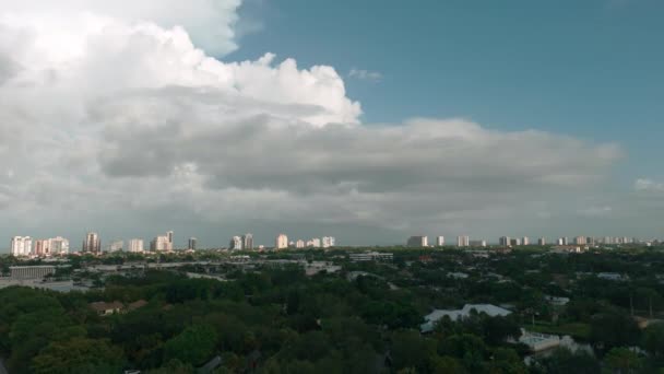 Bouřkové Mraky Dne Floridě Formace Bouřkové Fronty Záběry Dronu Vysoce — Stock video
