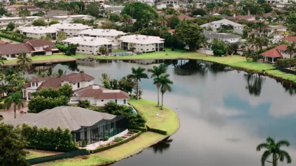 Napoli Deki Evlerin Havadan Çekilmiş Görüntüleri Florida Daki Mahalleler Gayrimenkul — Stok video