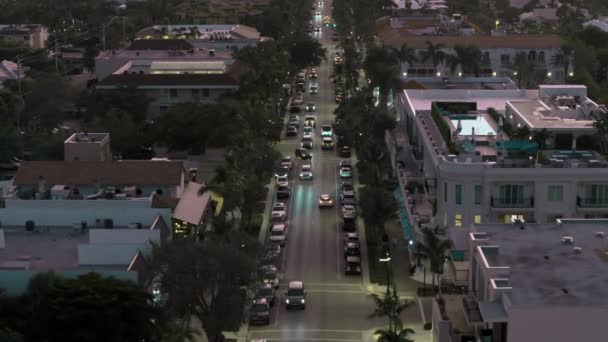 Şehir Merkezinde Napoli Florida Akşam Saatinde Havadan Geniş Açı Yüksek — Stok video
