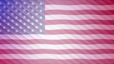 ABD renkleri, yıldızlar ve parlak çizgiler soyut grunge leke arkaplanı. Bağımsızlık Günü kusursuz hareket tasarımı. Yüksek kalite 4k görüntü