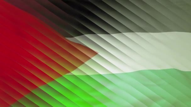 Palestina Colores Rayas Brillantes Fondo Grunge Abstracto Día Independencia Diseño — Vídeos de Stock