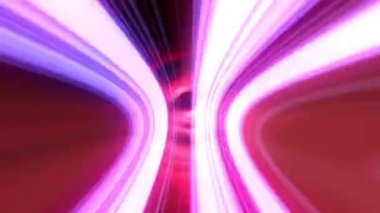 Hiperuzay yolculuğu kavramı. Uzay hiper atlayışında ışık hızında tünel uçuşu. Yüksek kalite 4k görüntü