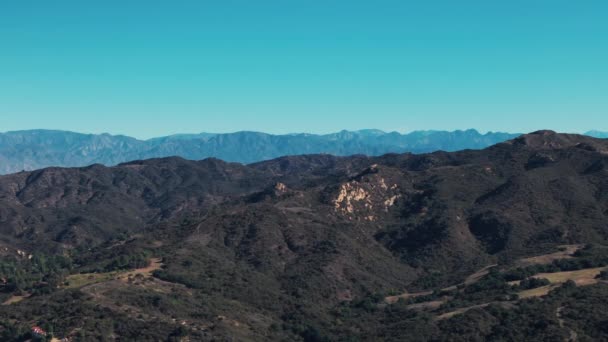 Scatto Aereo Colline Montagne Remote Nella Contea Santa Barbara California — Video Stock