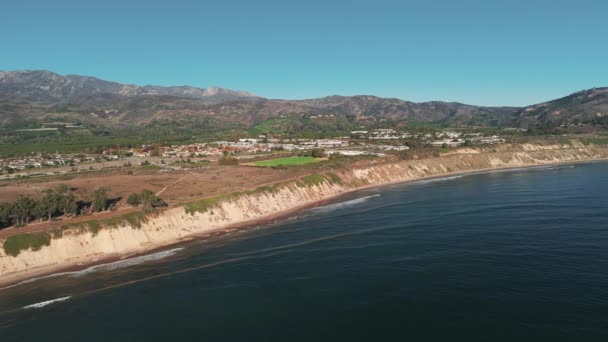 Împușcăturile Aeriene Coastă Sunt Stâncoase Coasta Californiei Înregistrare Înaltă Calitate — Videoclip de stoc