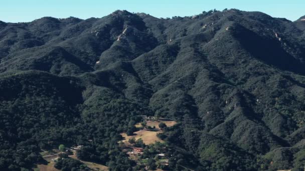 Ampio Drone Girato Colline Montagne Nella Contea Santa Barbara California — Video Stock