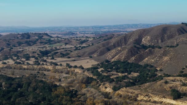 Дрон Летить Навколо Парку Зеленому Пагорбі Штату Каліфорнія Денний Пейзаж — стокове відео